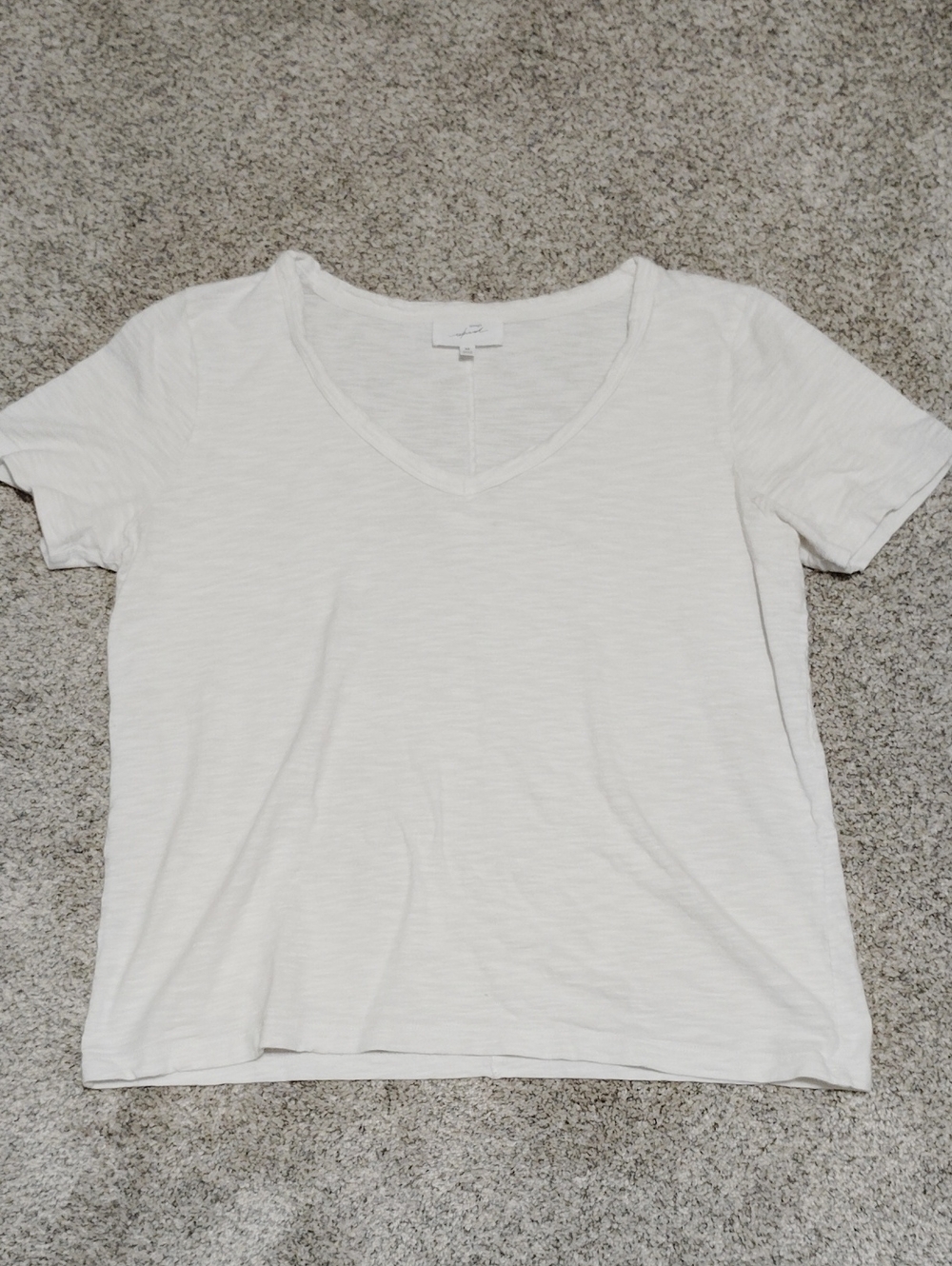 Soma White V-Neck Short Sleeve Tee